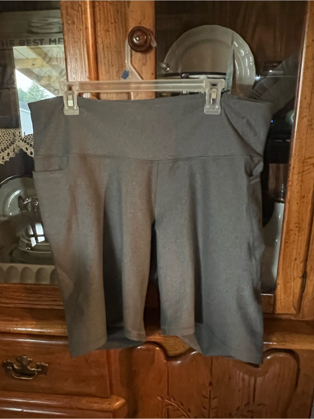 Old Navy Gray High-Waist Bike Shorts
